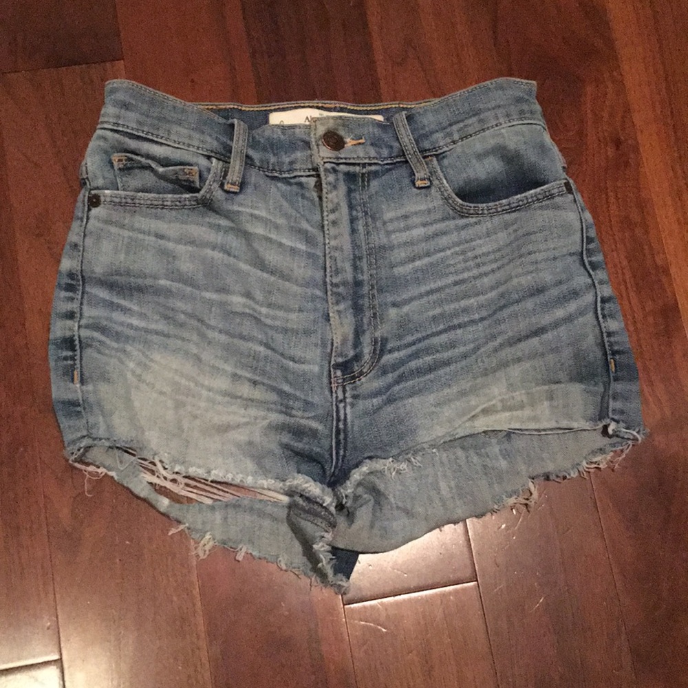 Abercrombie & Fitch denim high rise shorts